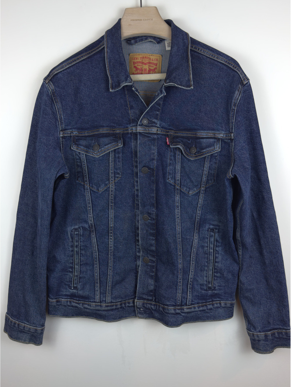 Levi’s Men’s L Trucker Jacket 72334-0322 Colusa Blue Stretch Denim Type III